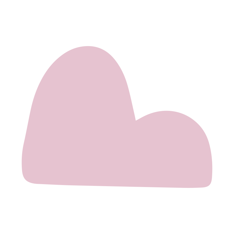 Abstract pink cloud on a white background.