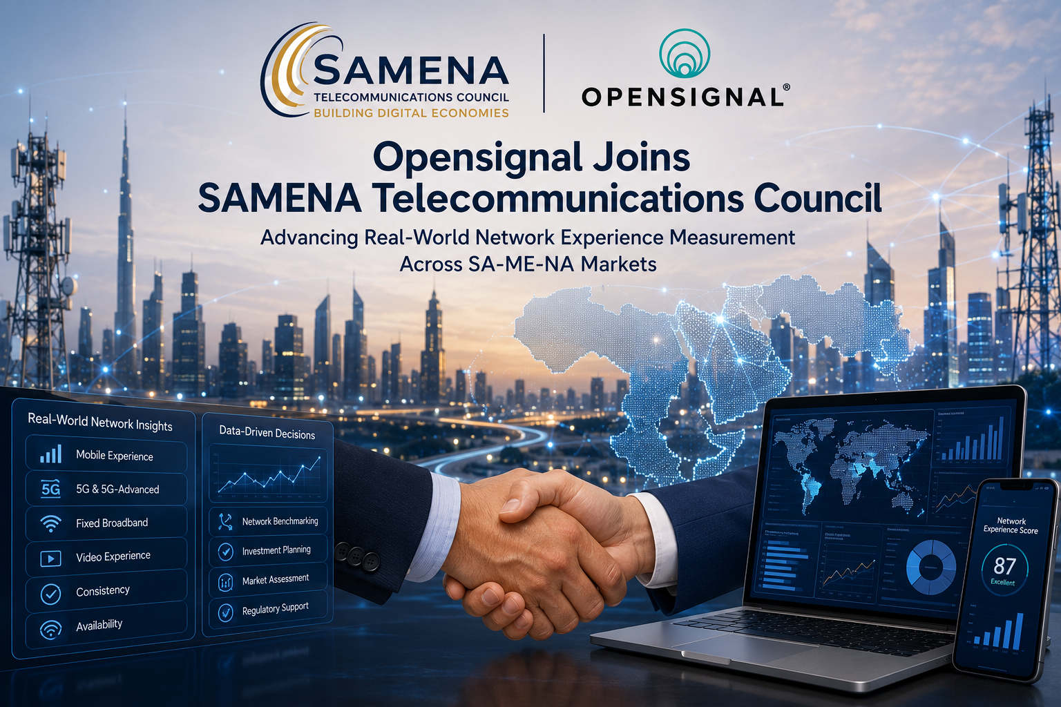 Opensignal Joins SAMENA Council to Advance Network Experience Measurement
