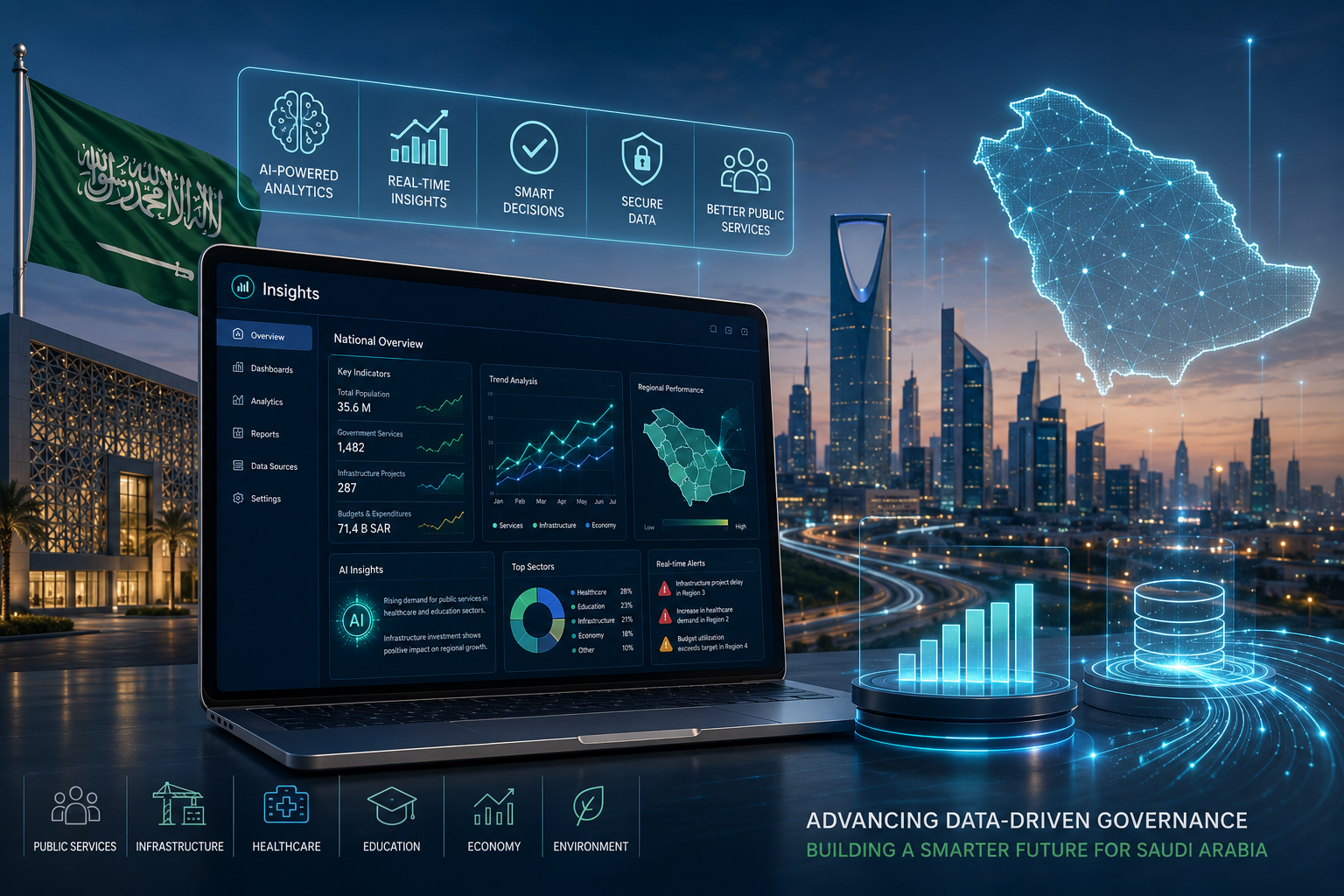 Saudi Arabia Launches AI Tool to Analyze 7,500 National Indicators