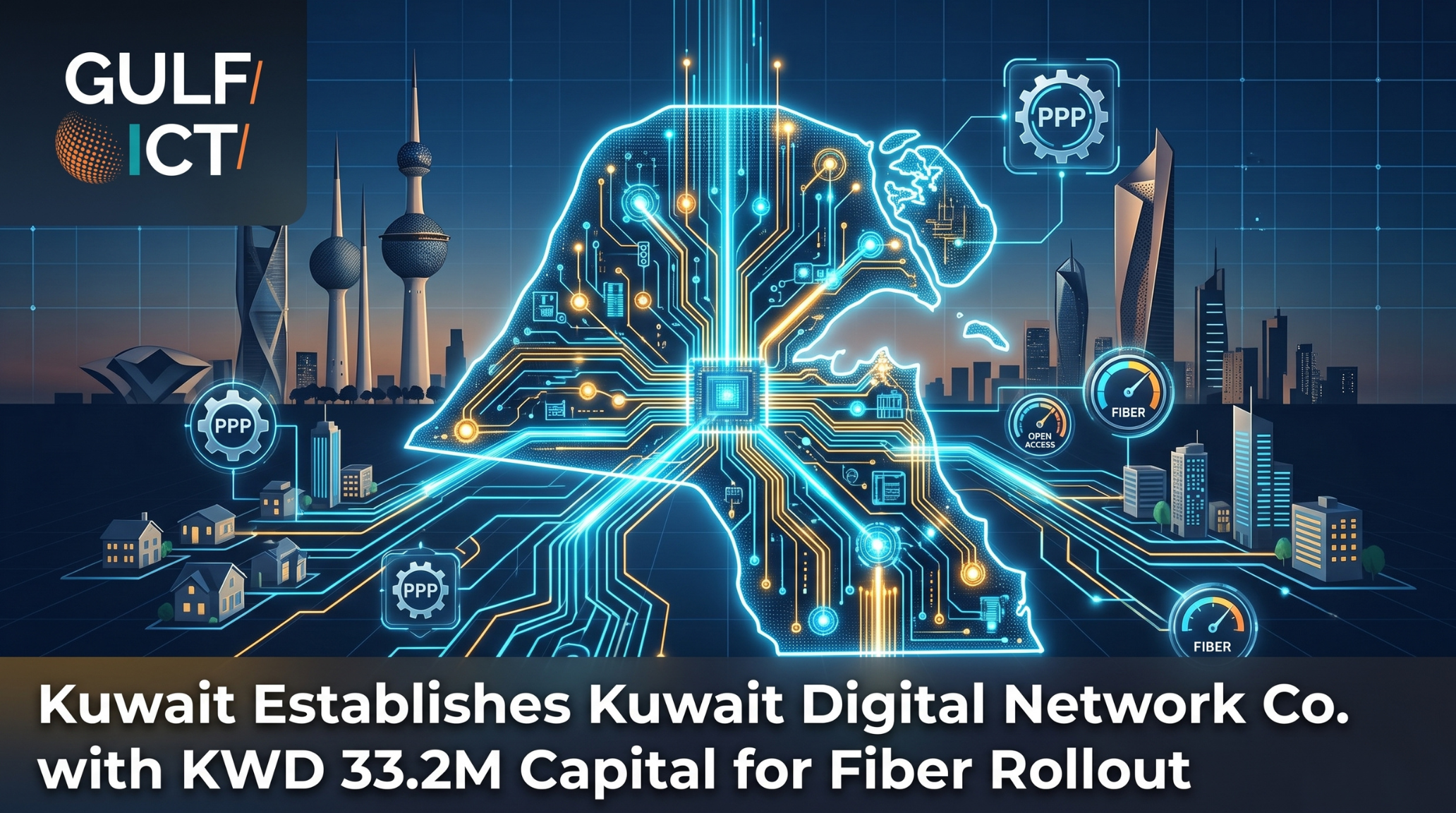 Kuwait Establishes Kuwait Digital Network Company with KWD 33.2 Million Capital to Modernize National Fiber Infrastructure