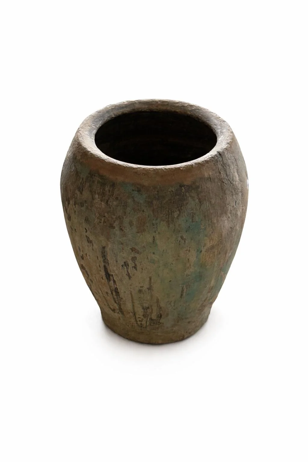 Antikes Unikat: Wabi-Sabi Handgefertigter Topf mit Vintage-Patina