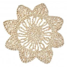 Tischset Beige Stroh Platzdeckchen