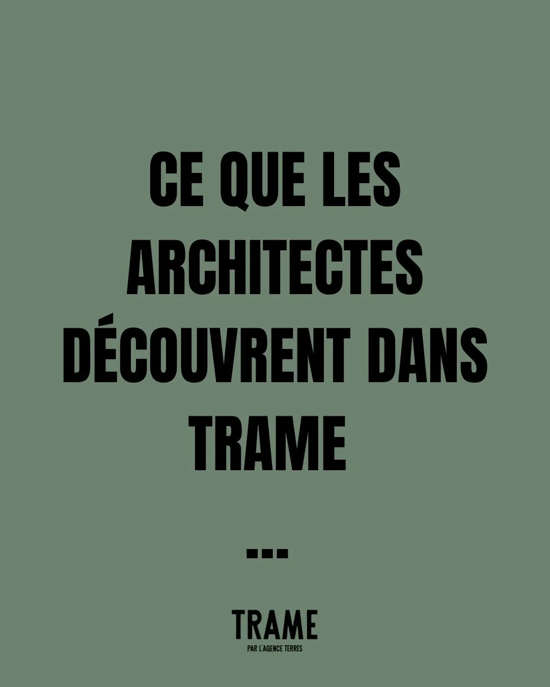 Ce que les architectes d&eacute;couvrent dans TRAME, ce n&rsquo;est pas une technique nouvelle. ❌

C&rsquo;est une permission. 🚦

👉 La permission de refuser un projet qui ne leur correspond pas.
👉 De facturer le premier rendez-vous.
👉 D&rsquo;ann