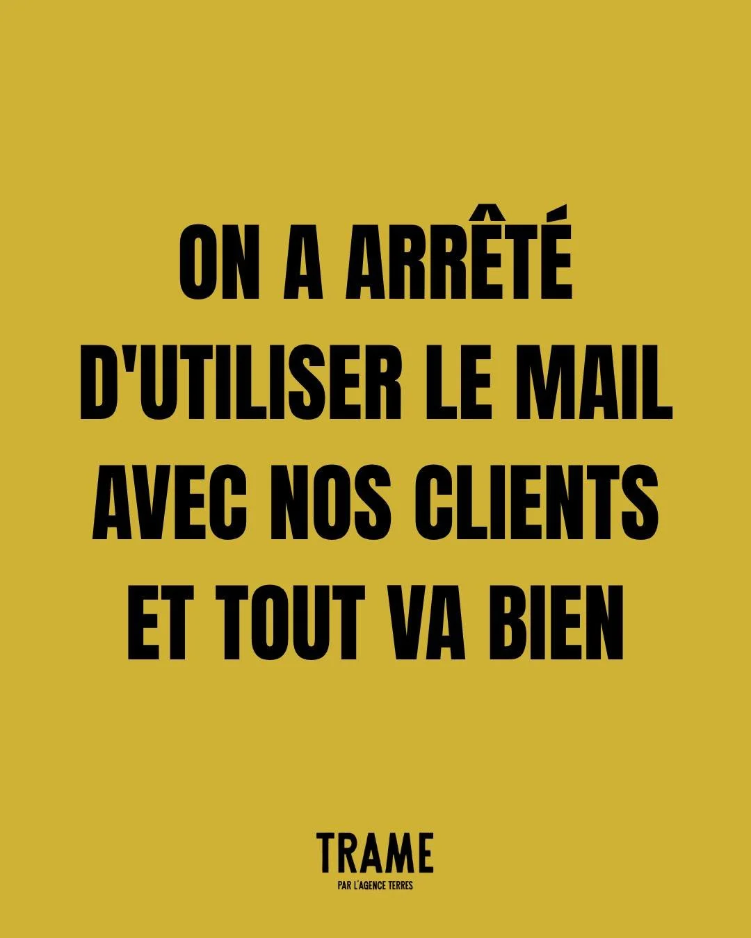 On a arr&ecirc;t&eacute; d'utiliser le mail comme canal de communication principal avec nos clients et tout va bien !
On vous explique pourquoi et comment on proc&egrave;de ! Et vous, vous fonctionnez comment pour communiquer avec vos clients ? 📨
.
