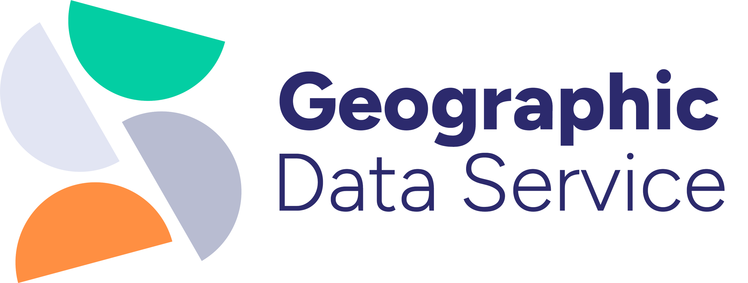 Graphic with geometric shapes and the text 'Geographic Data Service'.