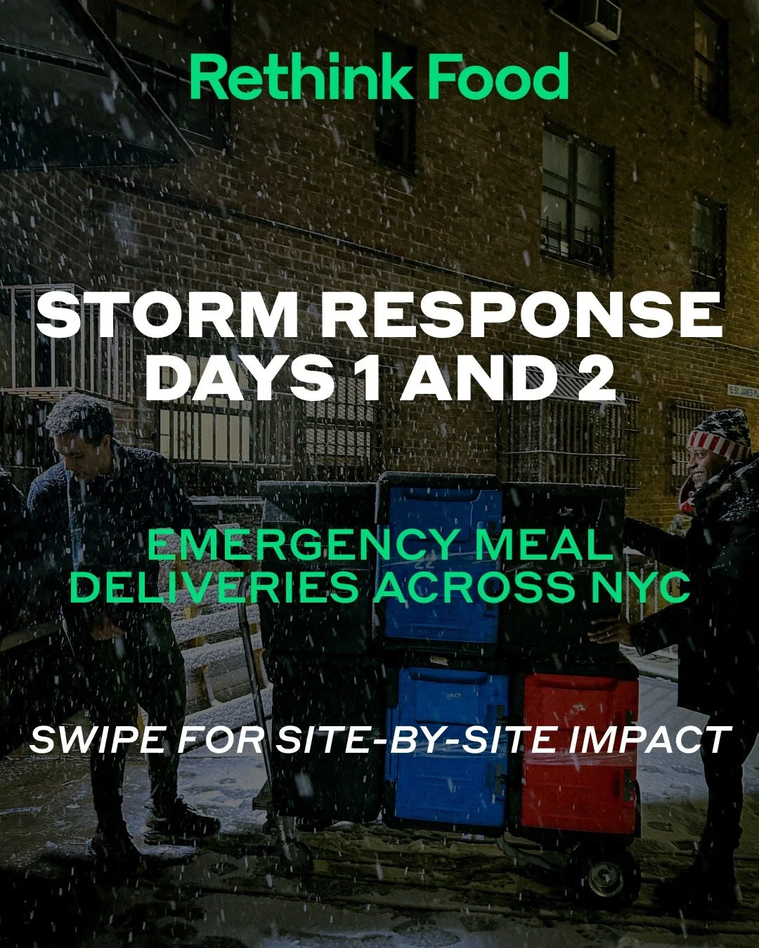 Storm Response Day 2: Today we continued our emergency meal activations by delivering 155 hot, nutritious meals to the residents of CPC Hong Ning Housing. This response was requested by NYC Comptroller Mark Levine and the Chinese American Planning Co