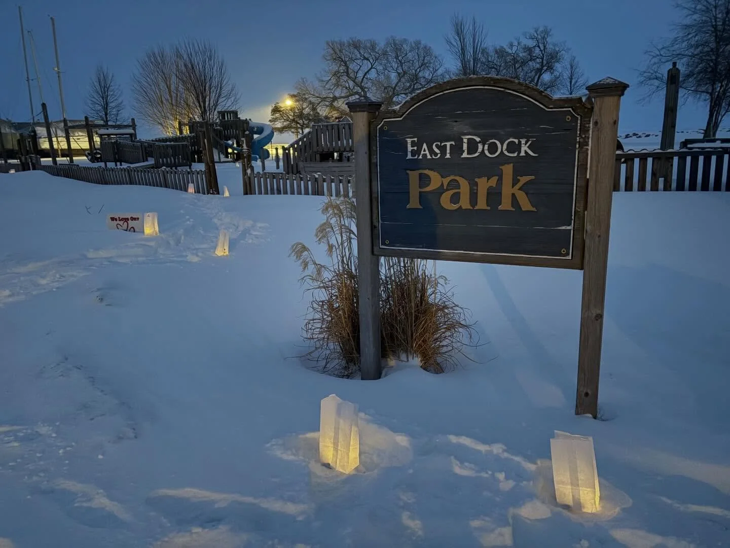 ✨Thank you to the community members who made this beautiful luminary walk through East Dock Park possible during Dark Sky, Star Bright.✨It&rsquo;s a shining example of the bright future ahead for East Dock Park.

Help our community create a safer, mo
