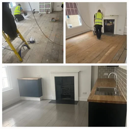 We renew your floor.
This floor has been completely sanded and painted.