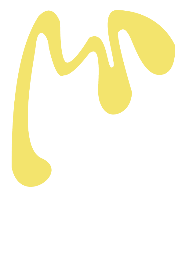 Abstract yellow paint stroke on black background.