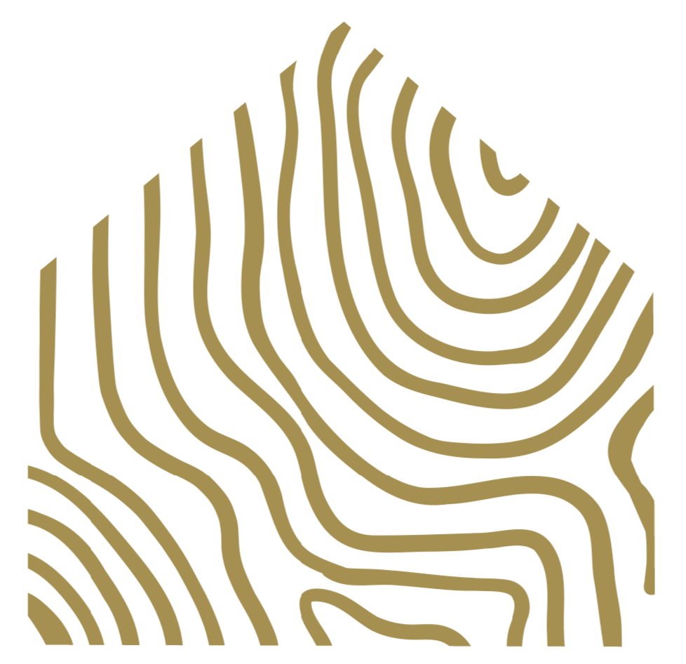 Motif de lignes dorées qui représente une empreinte digitale
