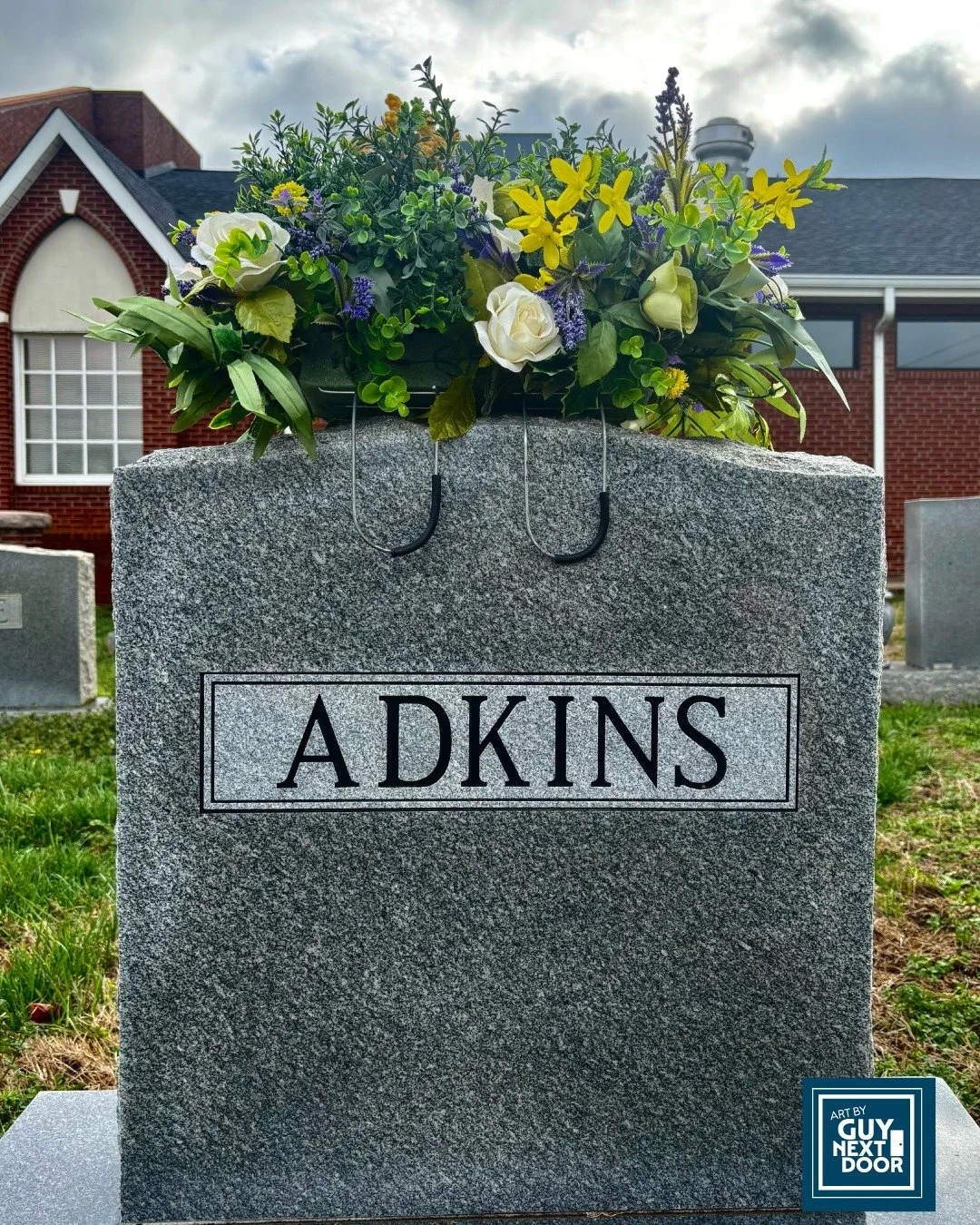 New Flowers up in memory of my dad, grandma, and grandpa. #flowers #grief