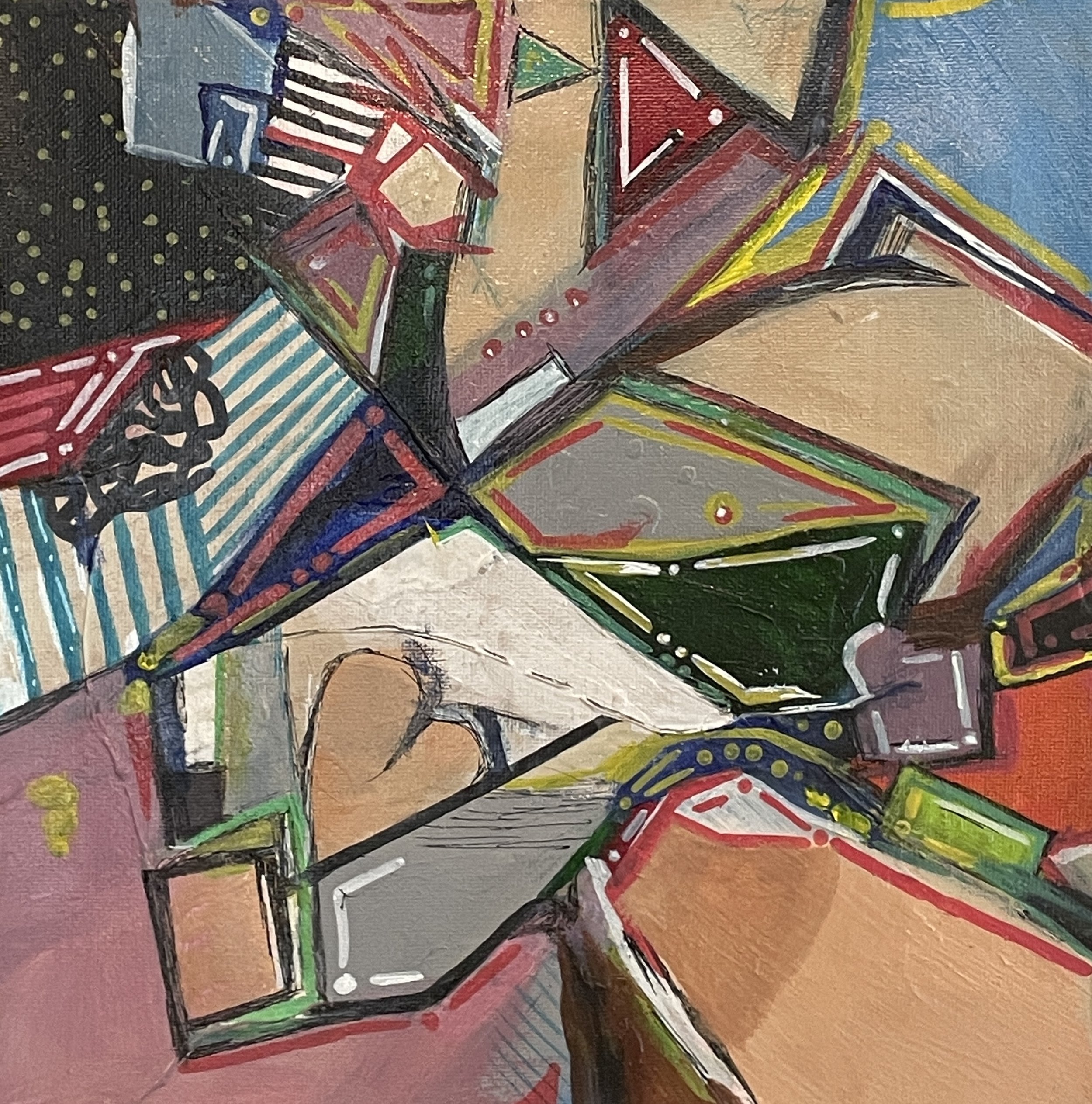 Butt You Don't Understand - Abstract Painting of "Move On" series by Aaron Adkins