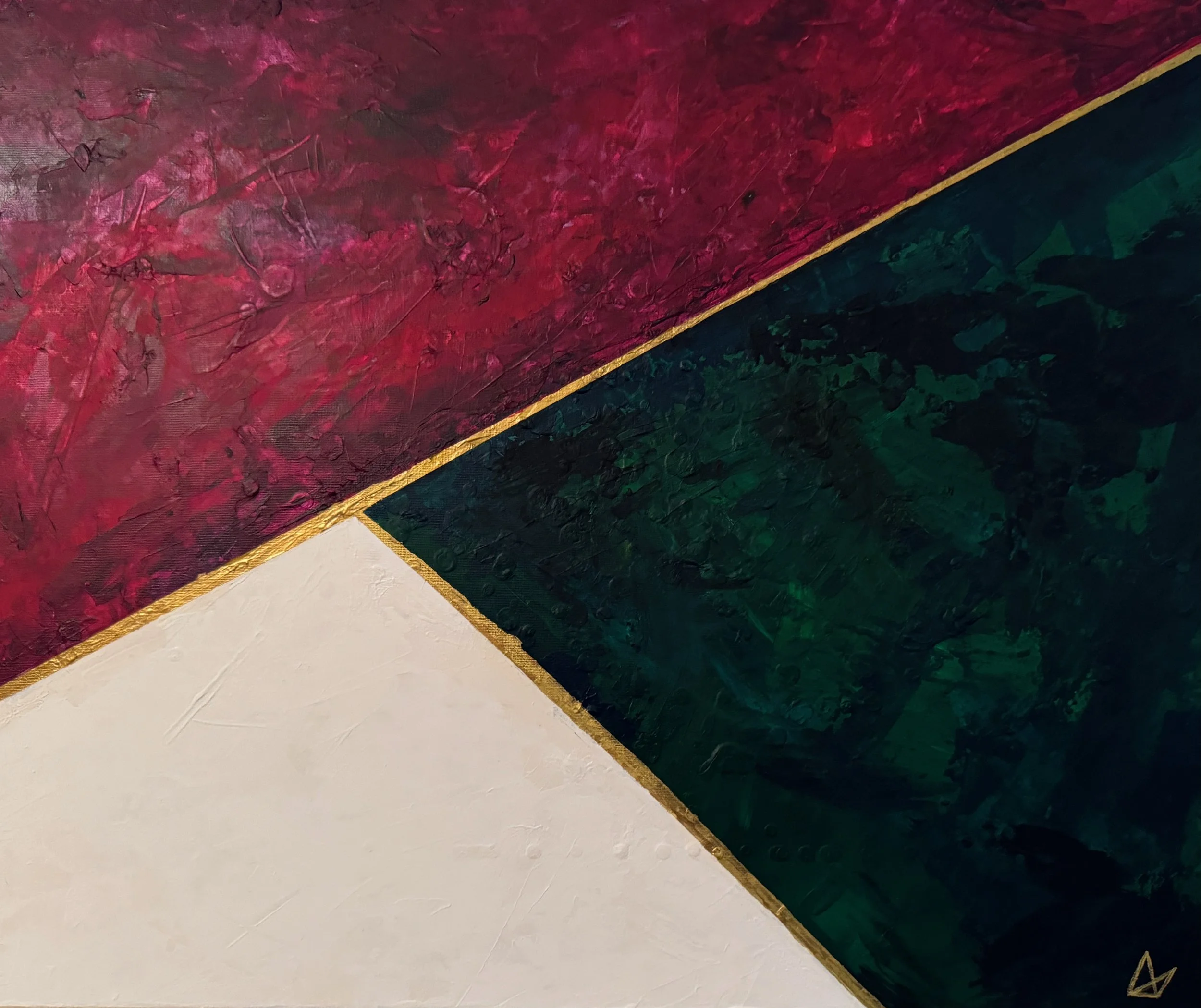 Radiant Harmony: Original Abstract Painting 24in x 30in