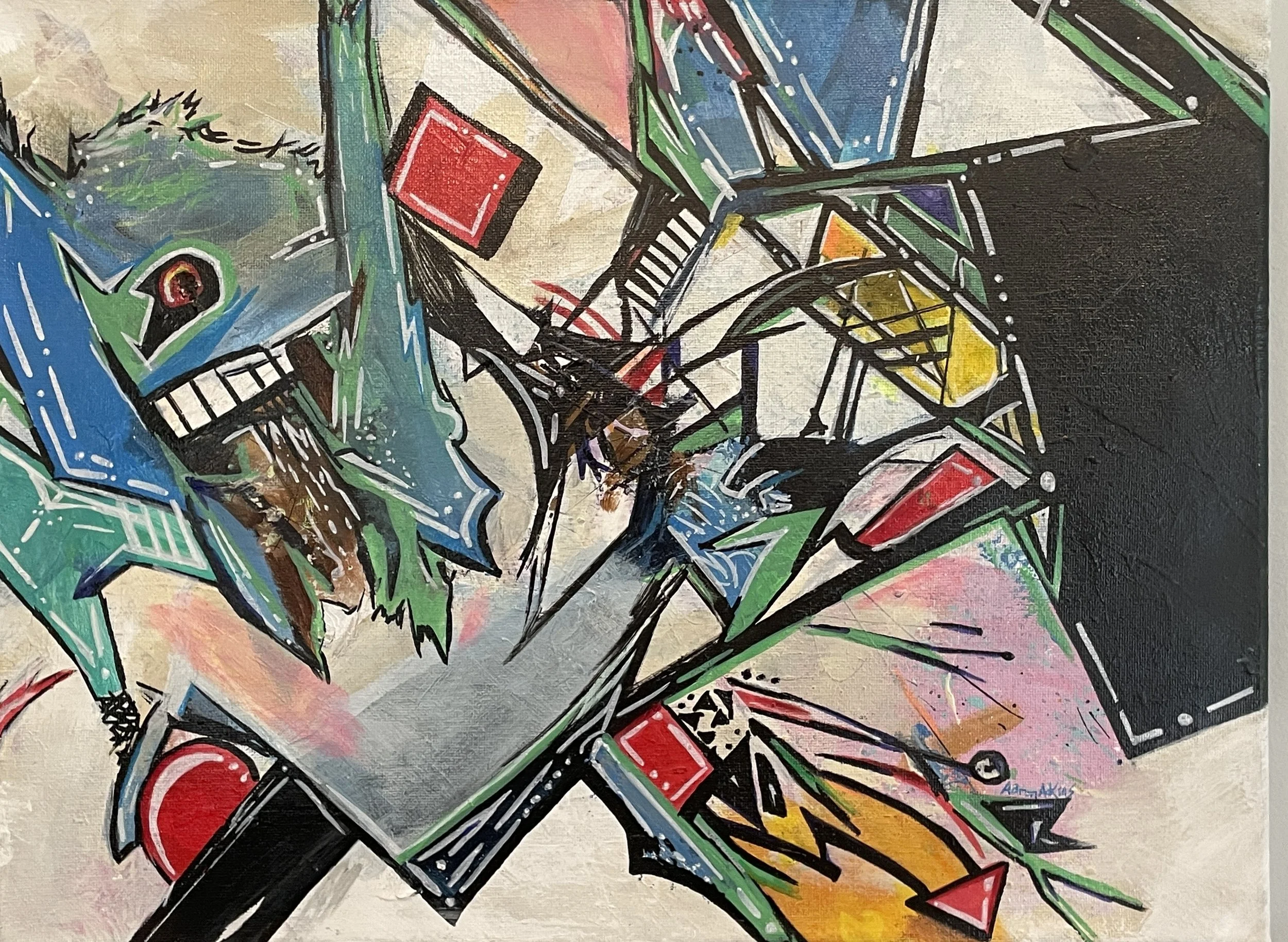Agent of Chaos - 11in x 14in Abstract Art