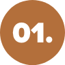 A brown circle with the number 01 inside.