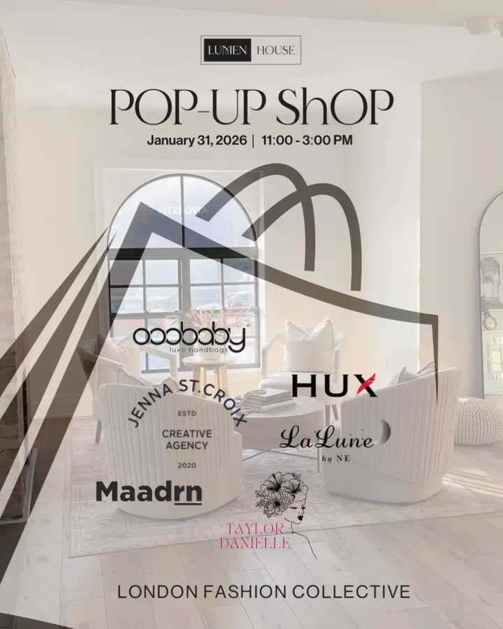 This Saturday, Lumen House is turning up the glow!

✨ London Fashion Collective Pop-Up ✨ 🗓 January 31 | 11&ndash;3 📍 753 Richmond St. Lumen House (The Beacon)

An immersive, fashion-forward experience featuring striking pieces from women-owned bran