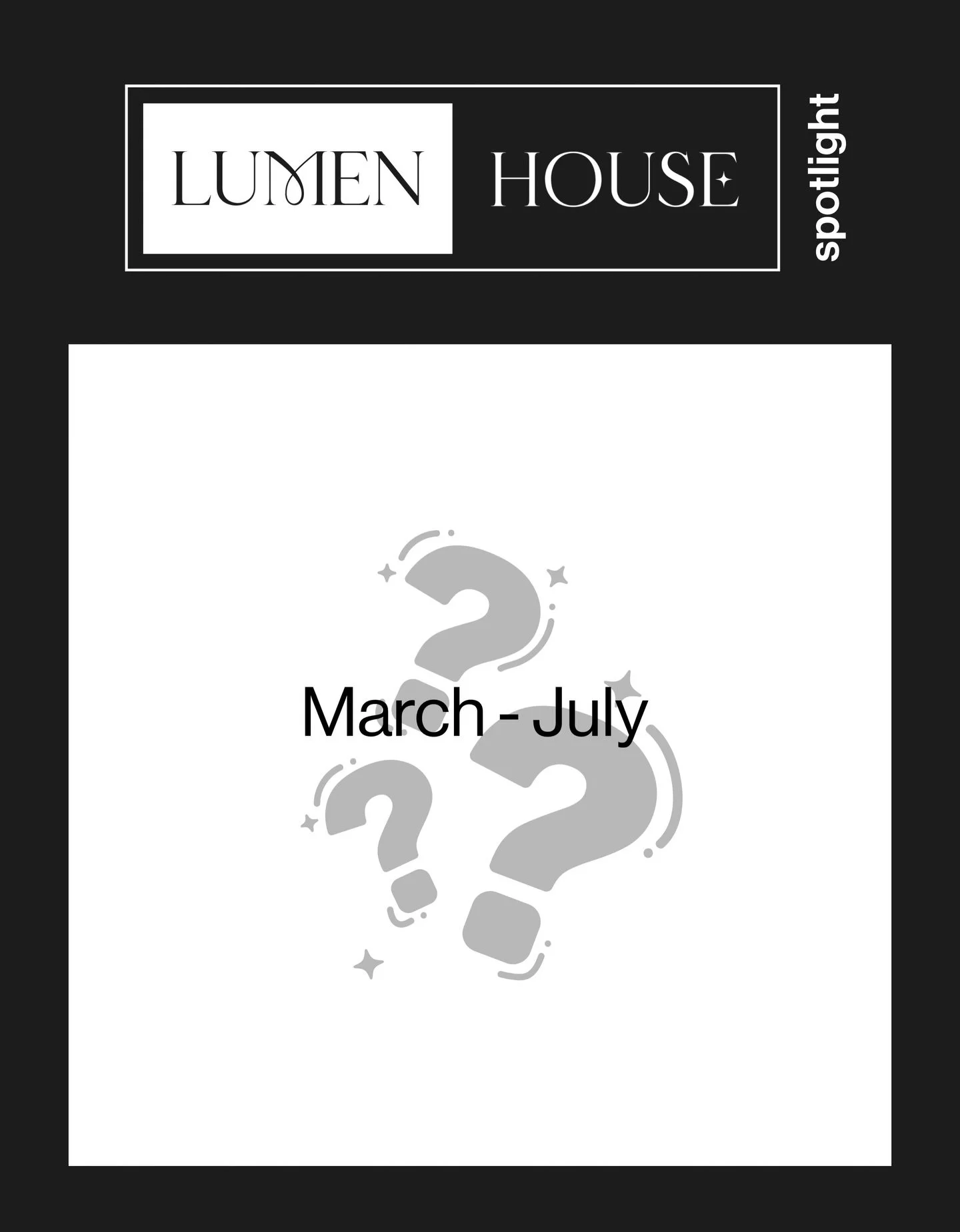 Something new is about to shine at Lumen House ✨

A new Lumen Spotlight is arriving. 
A new designer. 
A fresh perspective. 
And brand new backdrops ready to transform the space once again.

From March through July, a new creative visionary will step