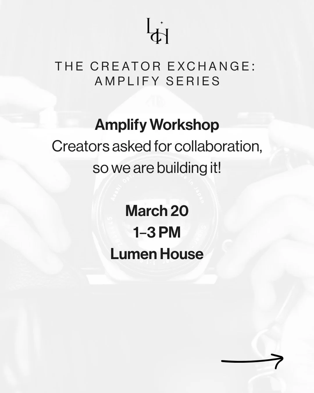 📣 Last month, Creators told us something important!

Many of you are doing incredible work IN your business every day.
 Shooting. 
Designing. 
Editing. 
Delivering.

But rarely having the space to step back and work ON YOUR business.

Your visibilit