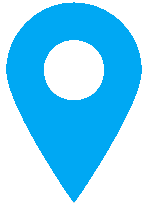Blue map marker icon