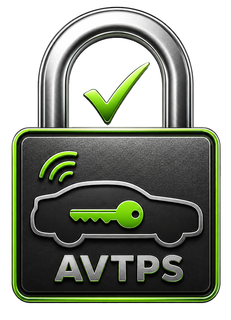 AVTPS Coloured Logo, vehicle security,lock,key