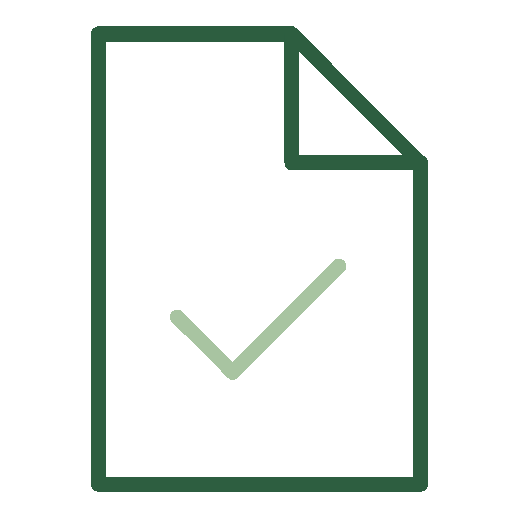 Animated tick icon to represent Planning Permission/Decision