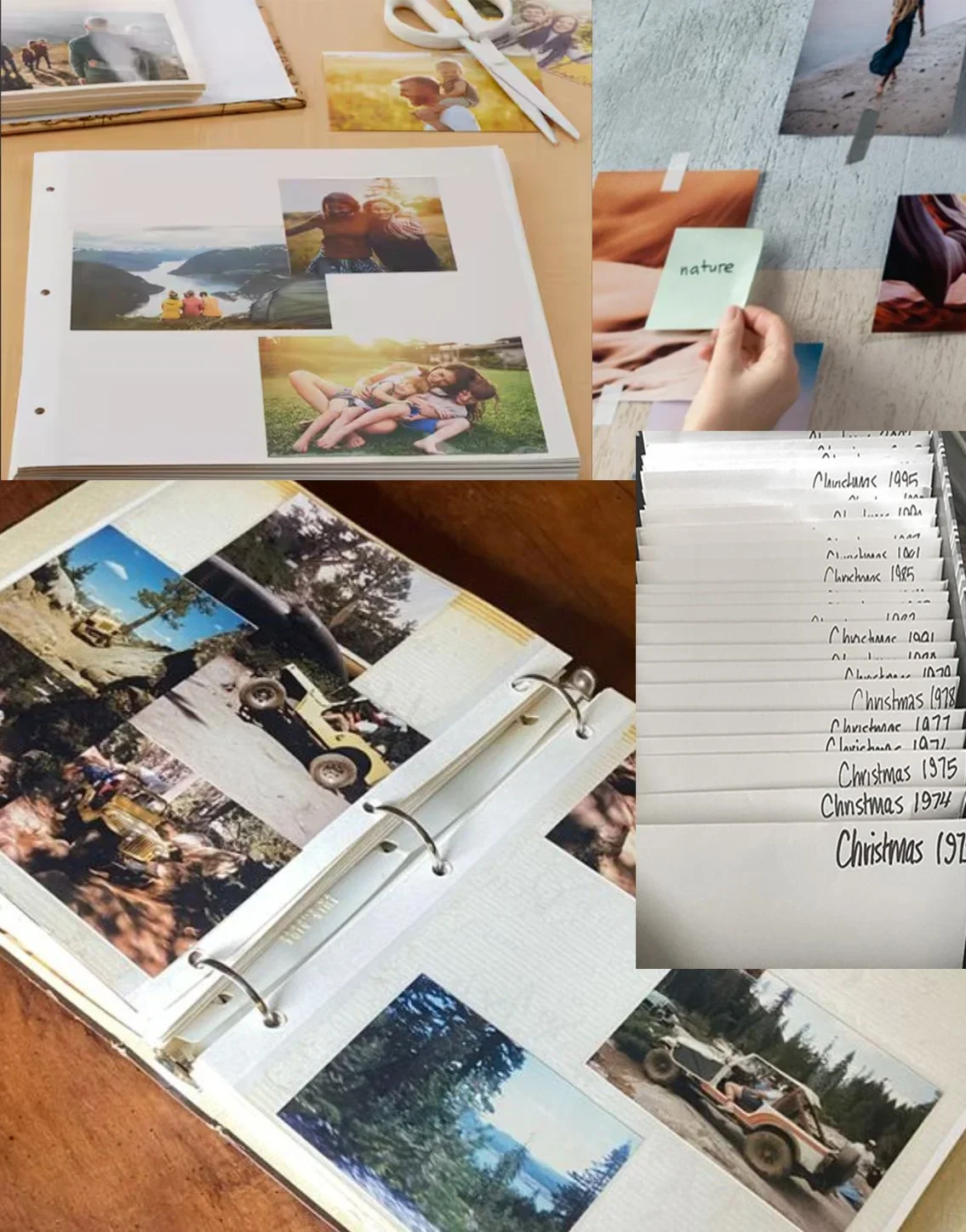 Photo albums and organized pictures