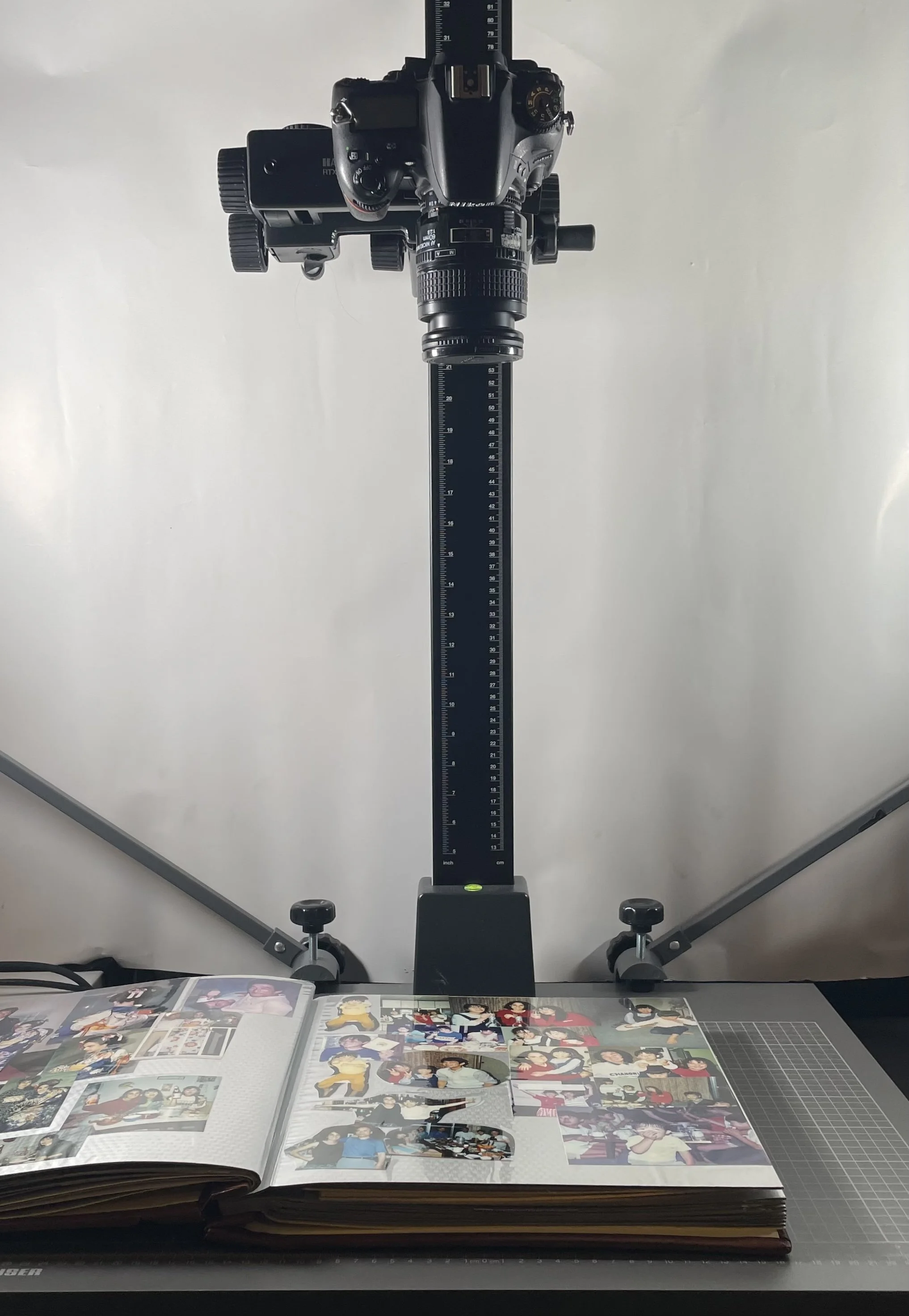 camera setup for photo digitizing