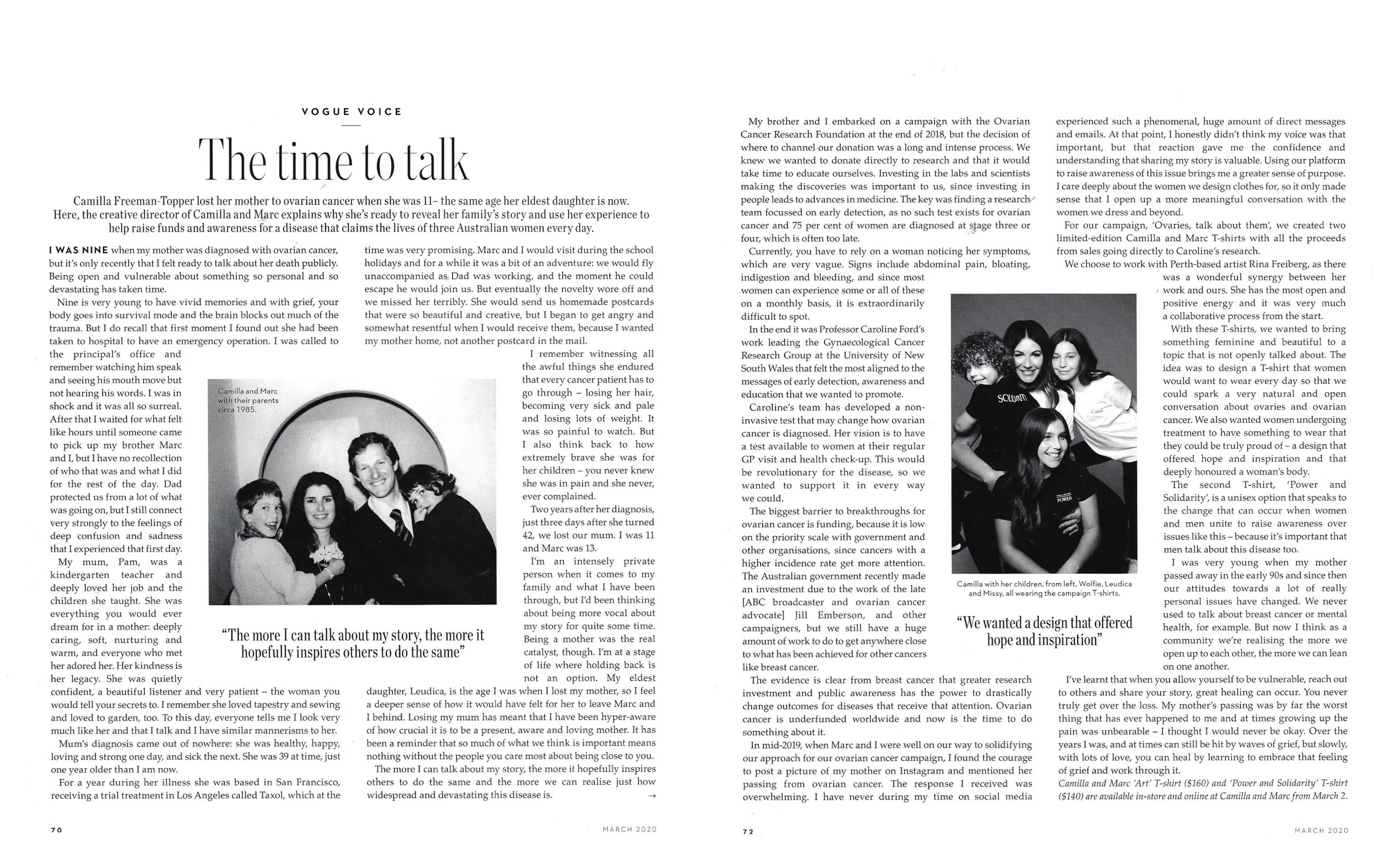 Vogue Australia, March 2020