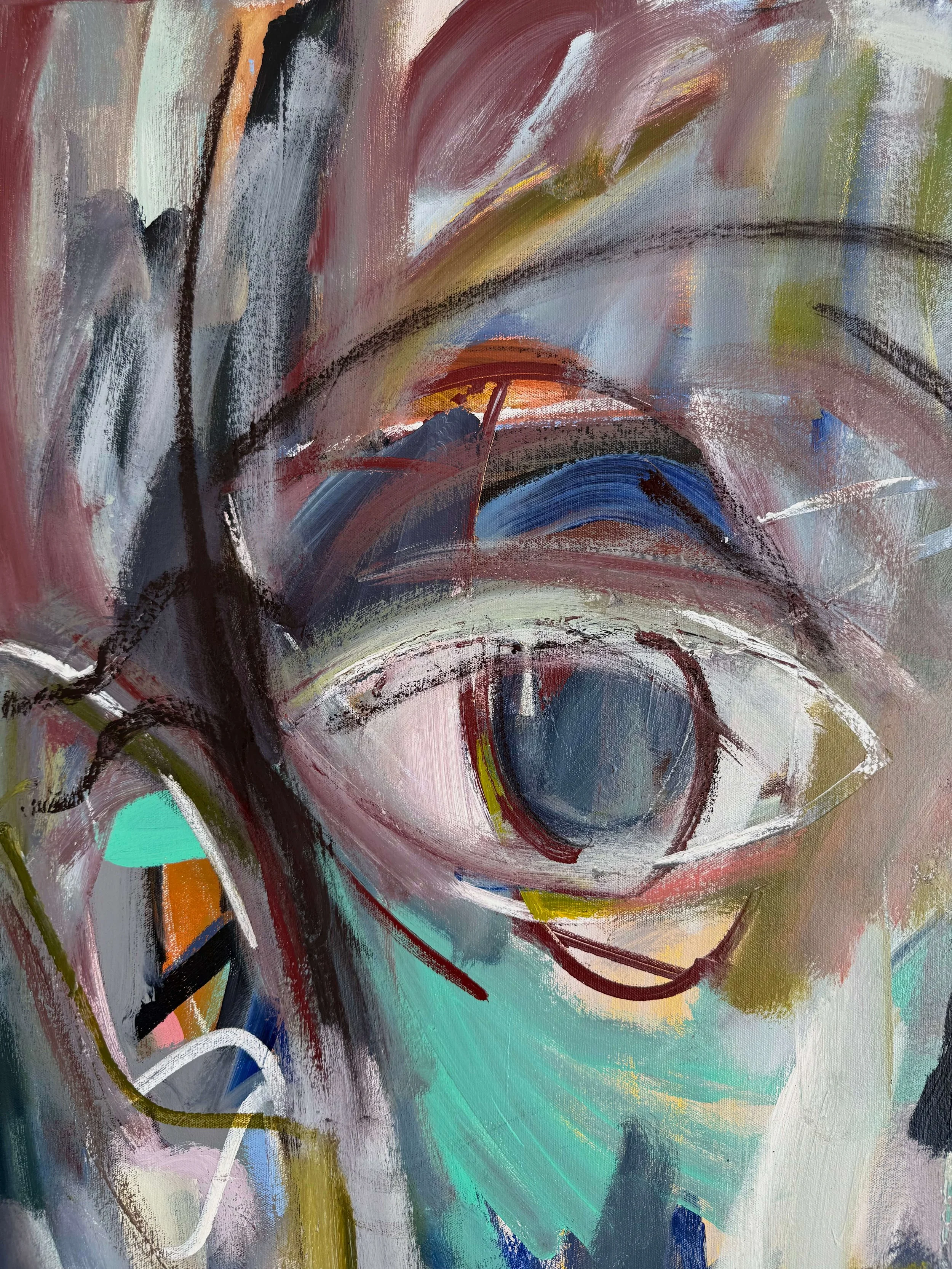 Blue/burgundy/aqua/olive face
