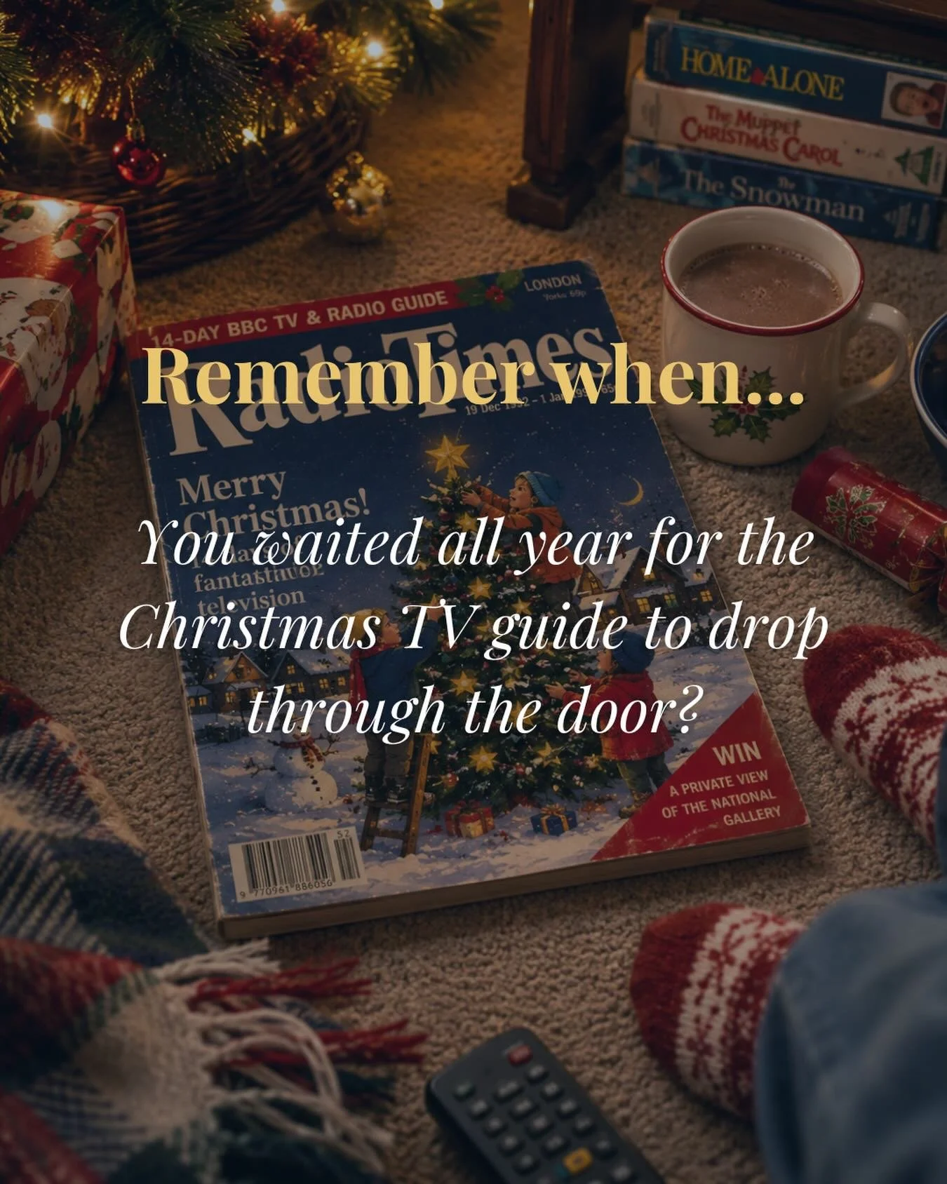 Remember when you waited all year for the Christmas TV guide to drop through the door? 🎄

Suddenly Christmas didn&rsquo;t feel quite so far away.

You&rsquo;d circle the films you wanted to watch.
Fold down the corners of the pages.
And spend far to