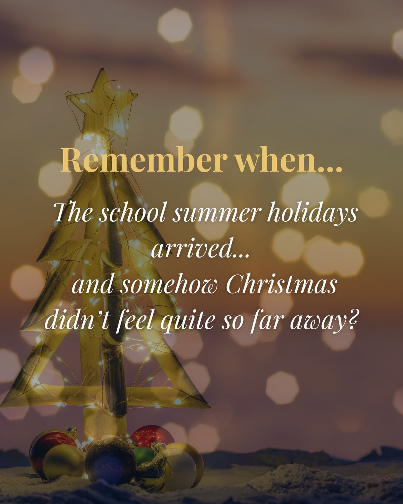 Remember when the summer holidays seemed to stretch on forever? ☀️

Six glorious weeks of sunshine, adventures and late evenings...

Yet somewhere in the back of your mind, you knew.

Once school started again...
Christmas wouldn&rsquo;t be far behin