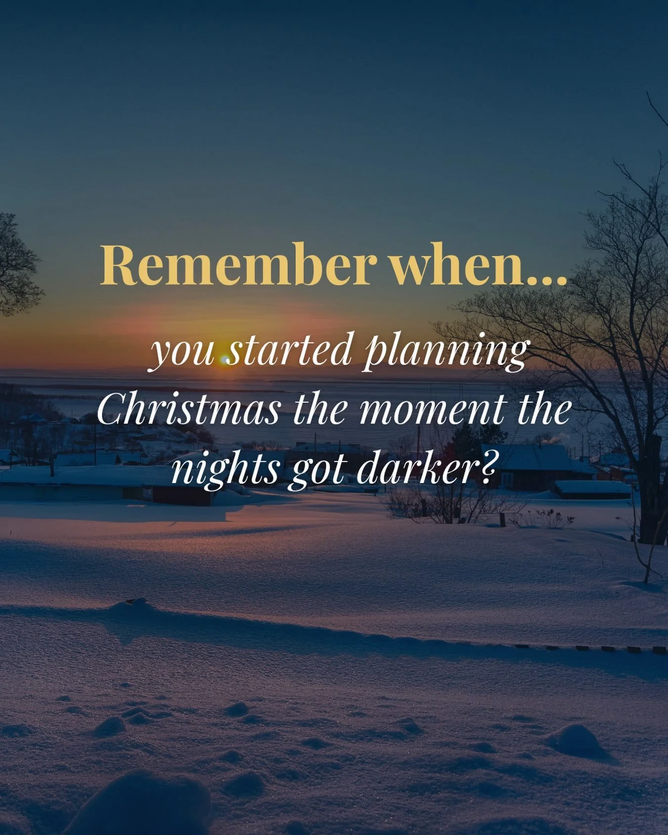 Remember when you started planning Christmas the moment the nights got darker? ✨

Well&hellip; we&rsquo;re not quite there yet - but somehow the summer is beginning to feel a little less endless.

There are still plenty of sunny days to enjoy, ice cr