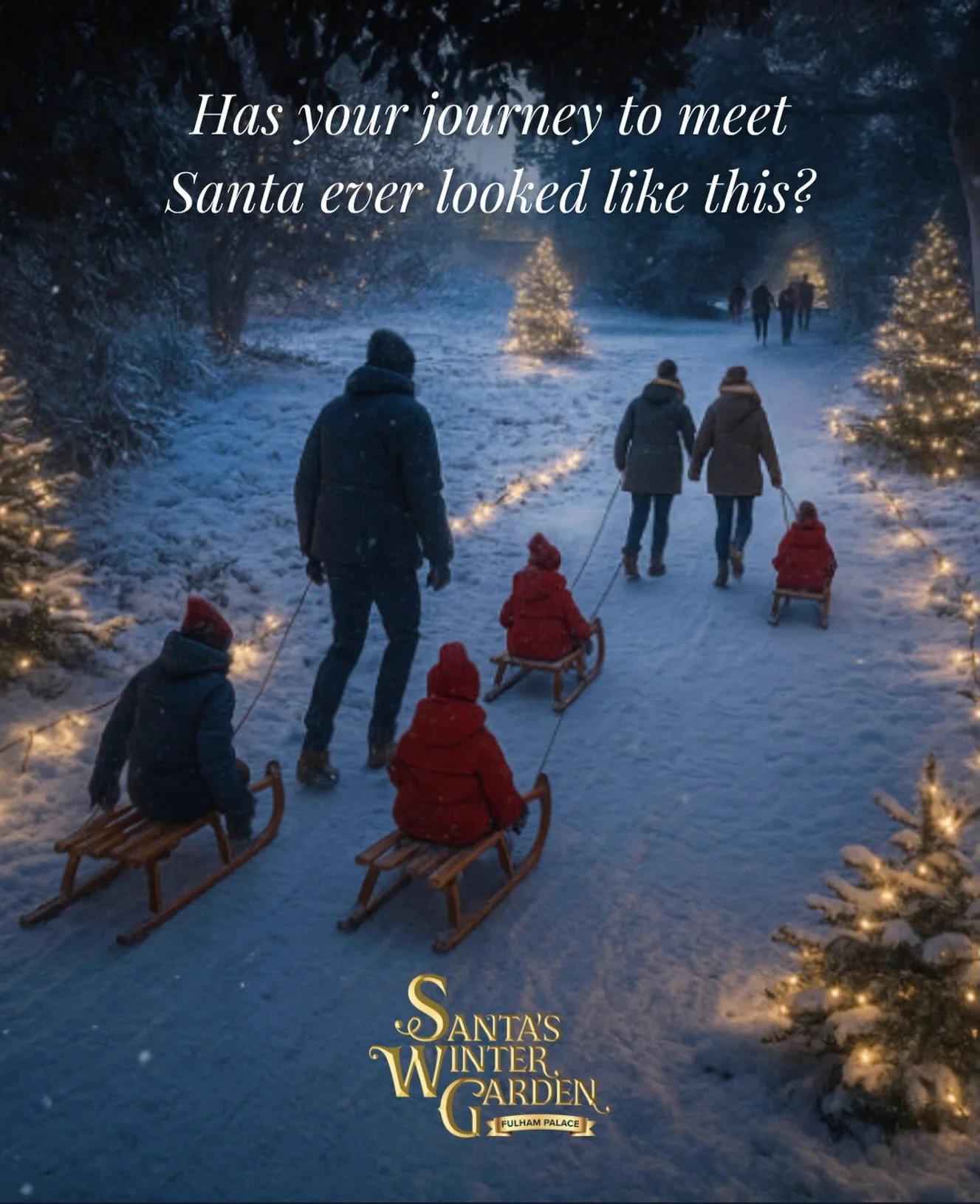 Through the snow, you discover the Toboggan Trail&hellip; 🛷✨

Perhaps it&rsquo;s the sound of laughter drifting through the trees that catches your ear.

Or the twinkle of fairy lights leading the way.

Or maybe it&rsquo;s the vintage sledges waitin