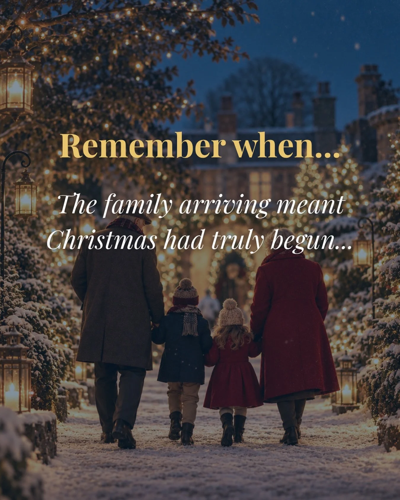 Do you remember the excitement of the family arriving for Christmas?

Coats by the door. Laughter from the kitchen. The familiar Christmas decorations coming out of their boxes. And grandparents at the heart of it all, making sure everyone felt at ho
