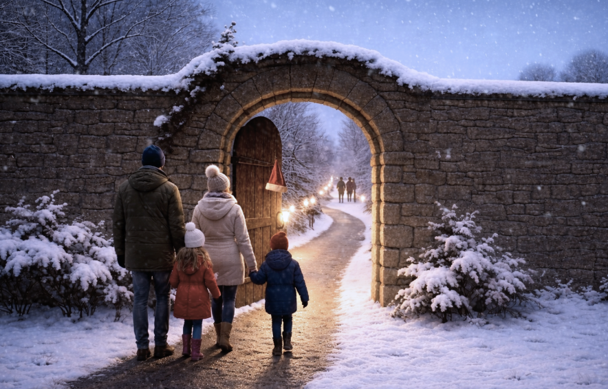 immersive santa snow walk