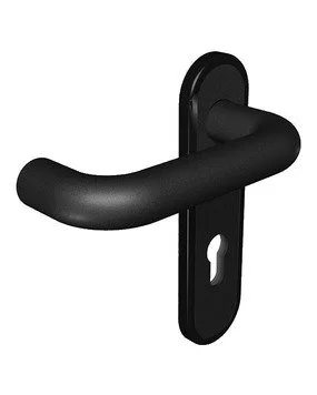 Novoferm Anti-Grip Handle Italian black lever handle for fire-rated doors at ArkNova Interiors Paphos Cyprus