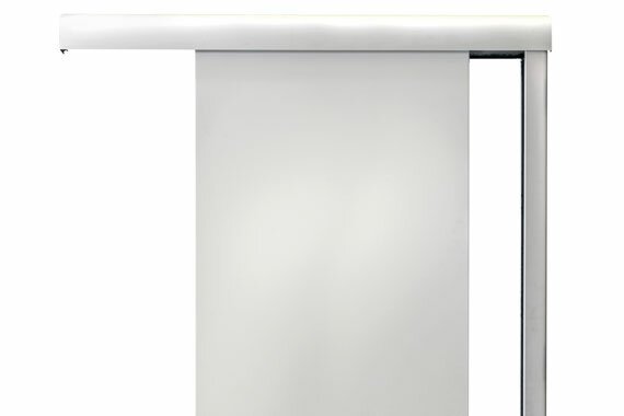 Novoferm External Wall Slide Italian white external sliding door with top track at ArkNova Interiors Paphos Cyprus