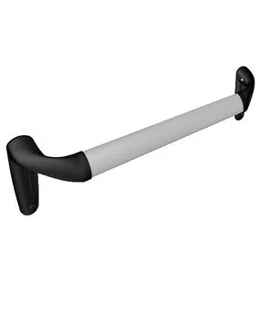 Novoferm NovoGuard Italian white and black panic bar for fire-rated doors at ArkNova Interiors Paphos Cyprus