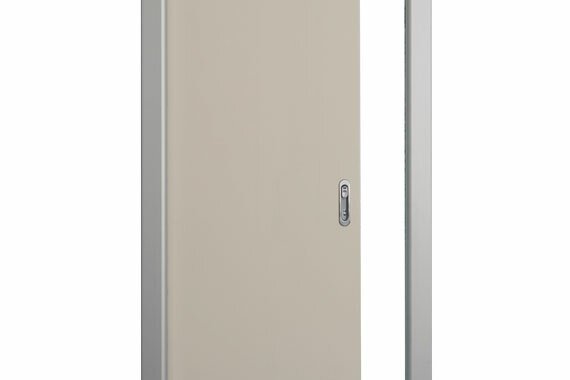 Novoferm In-wall Sliding Door Italian beige sliding door with recessed handle at ArkNova Interiors Paphos Cyprus
