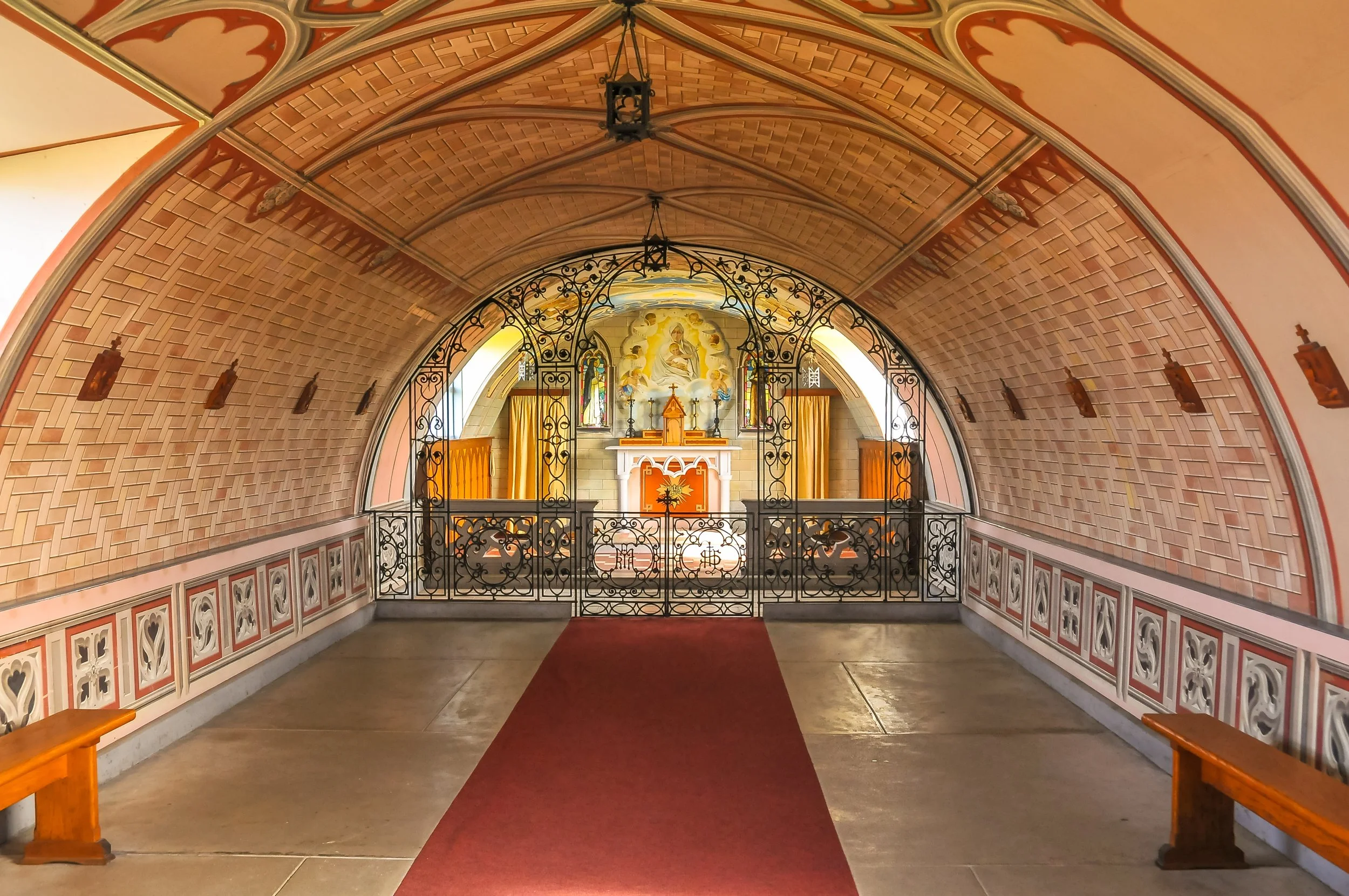 The interior of The Italian Chapel, Lamb Holm, Orkney.