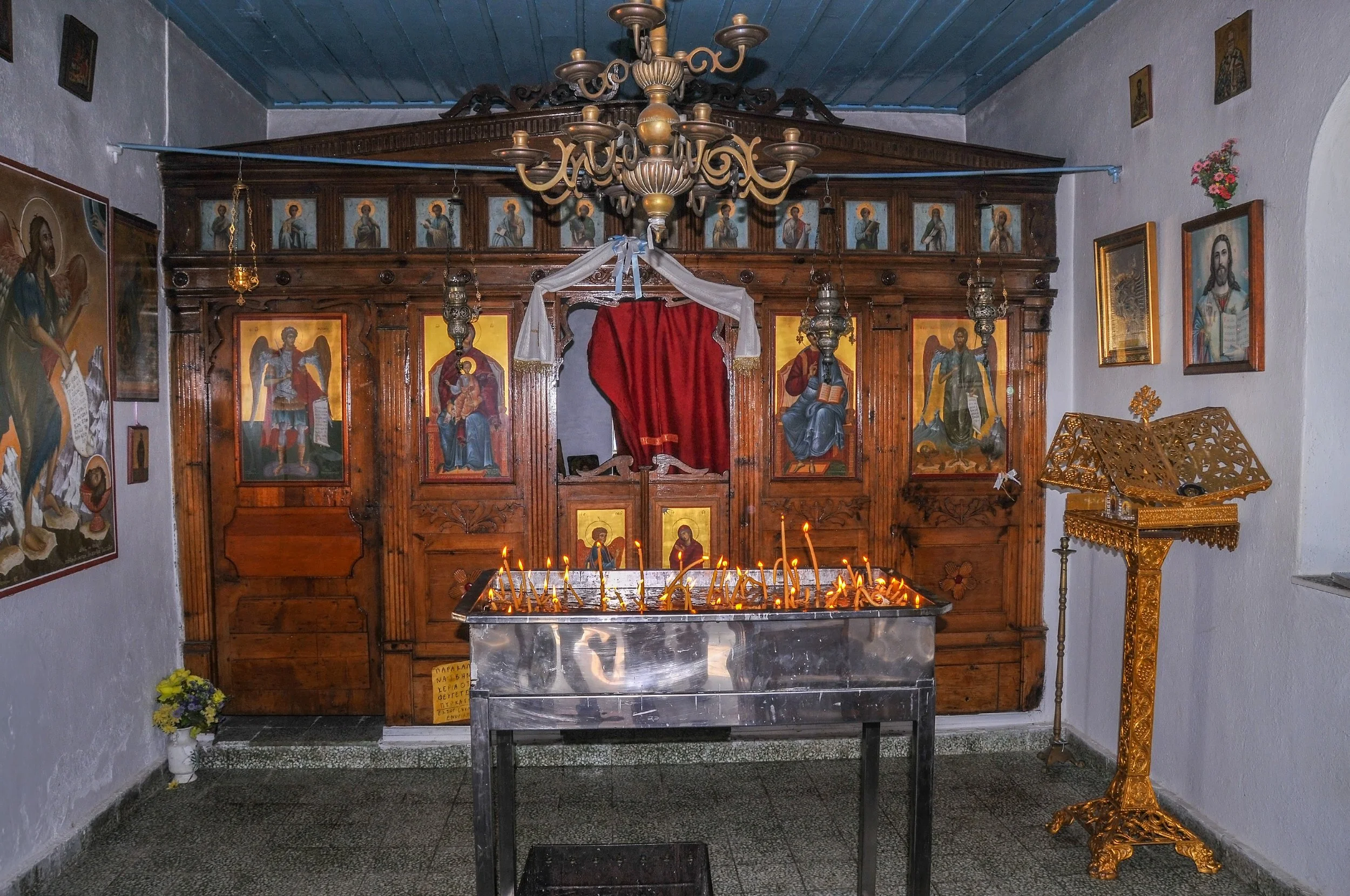Inside The Chapel of Agios Ioannis (Saint John) aka. the "Mamma Mia" church.