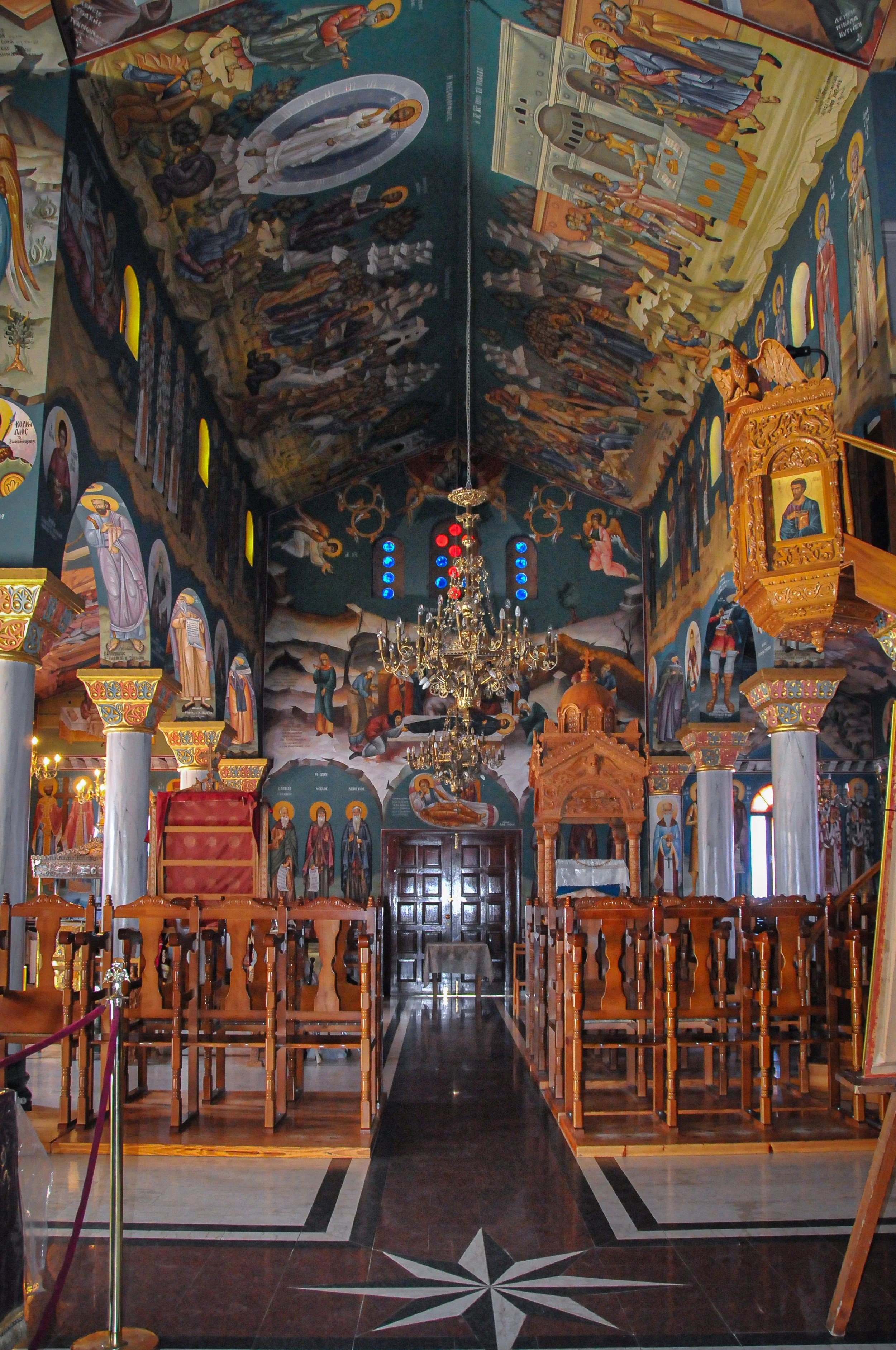 Inside Agios (Saint) Raphael church, Cyprus.