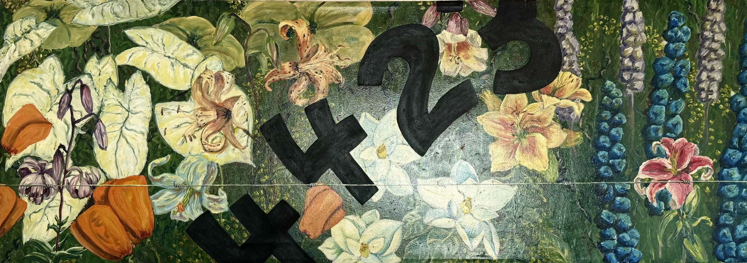 Les Fleurs du Mal, 1996, Oil on Canvas, 183cm x 76cm