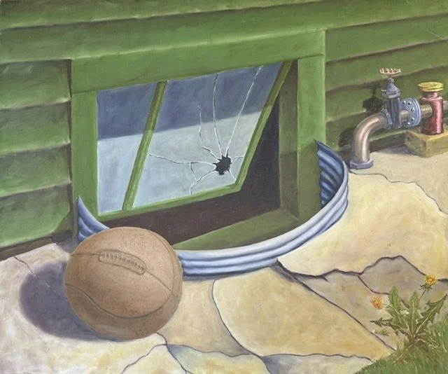 Dribble It!  Don't Slap it!, 2024, Oil on Canvas, 91.5cm x 76.2cm