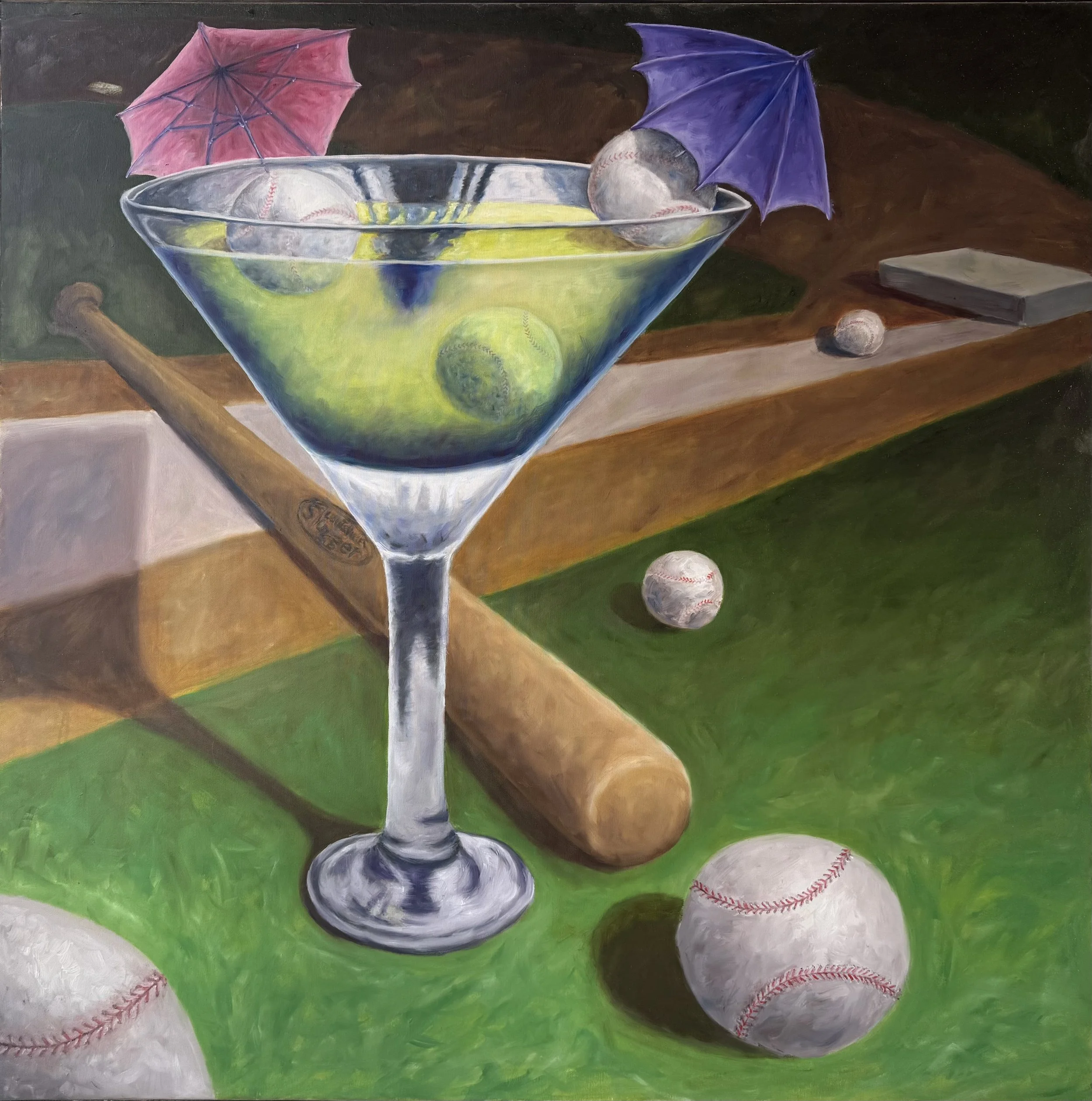 Adult Intervention, 2024, Oil on Canvas, 122cm x 122cm
