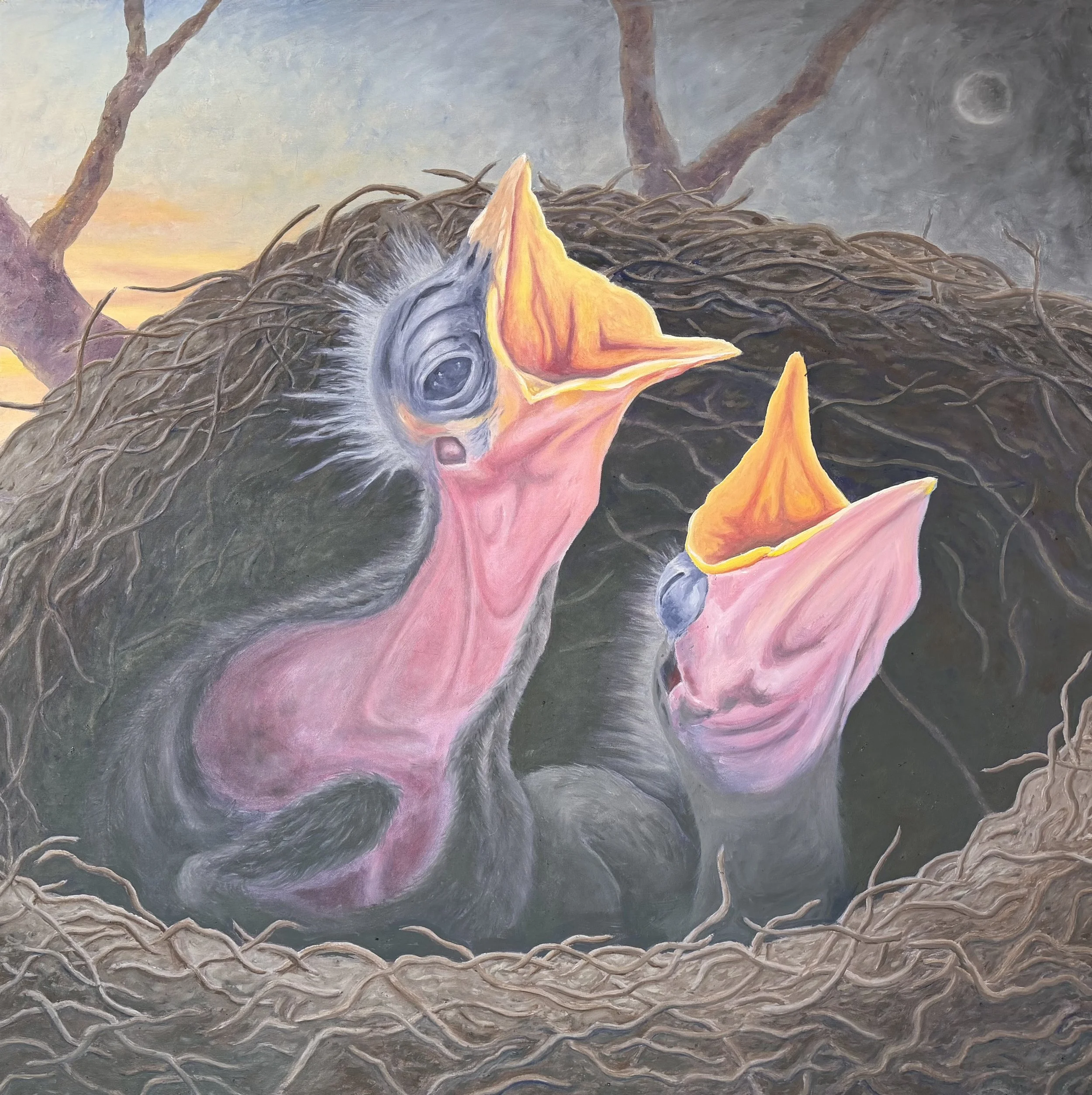 Siblings, 2026, Oil on Canvas, 122cm x 122cm