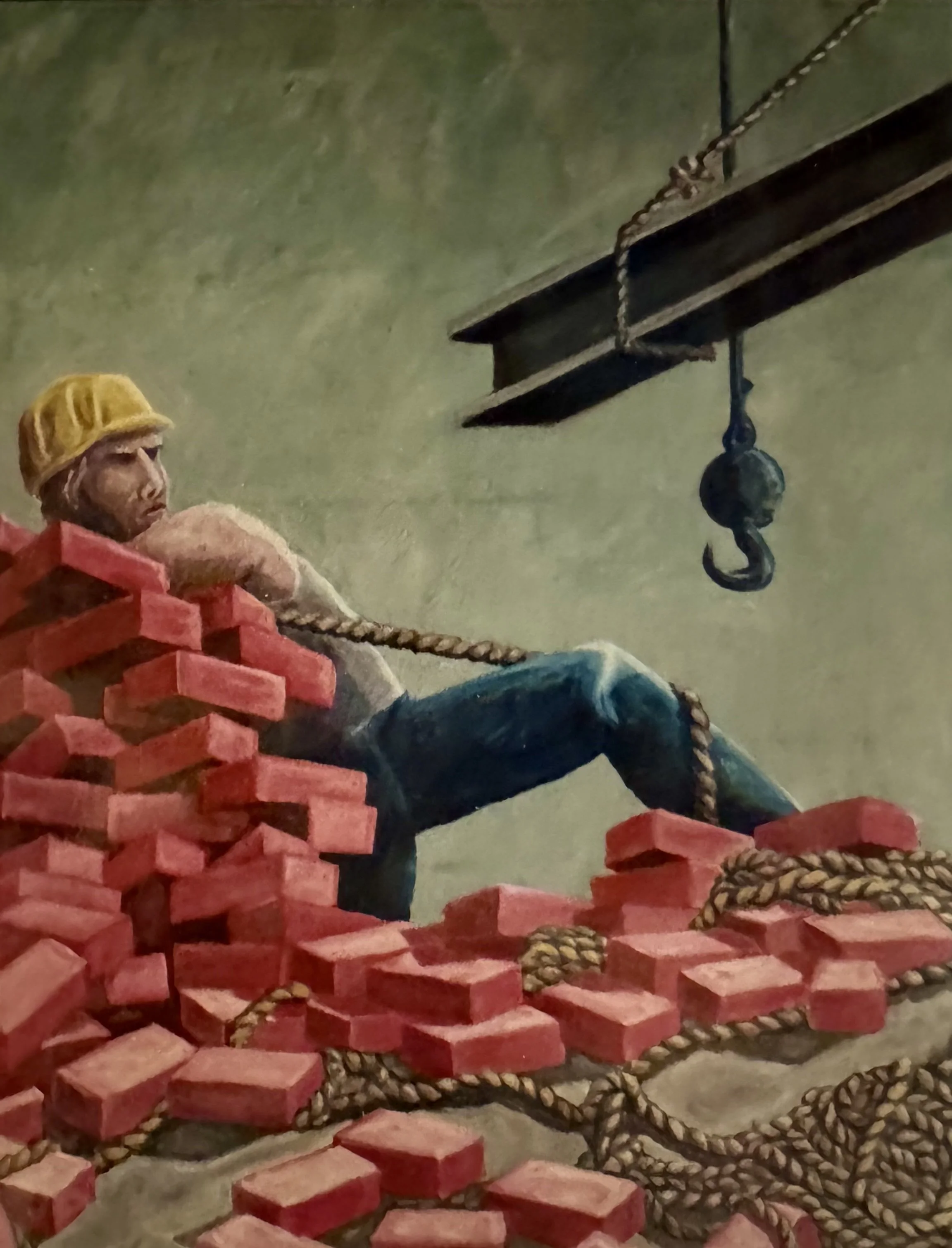 Proficiency by Default, 1996, Oil on Canvas, 122cm x 152.5cm