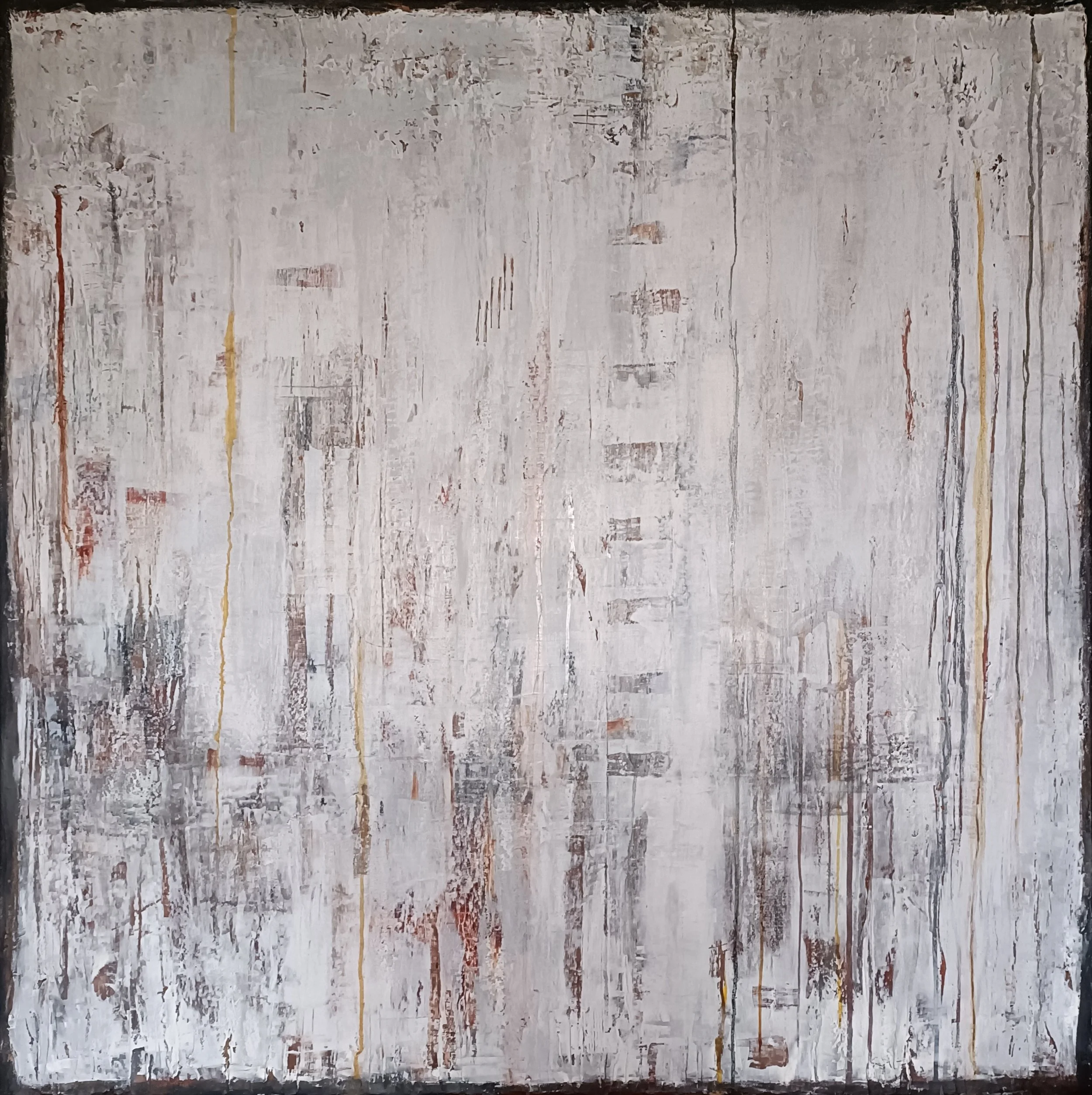 Abstract painting exploring texture and memory by Shelly Cook