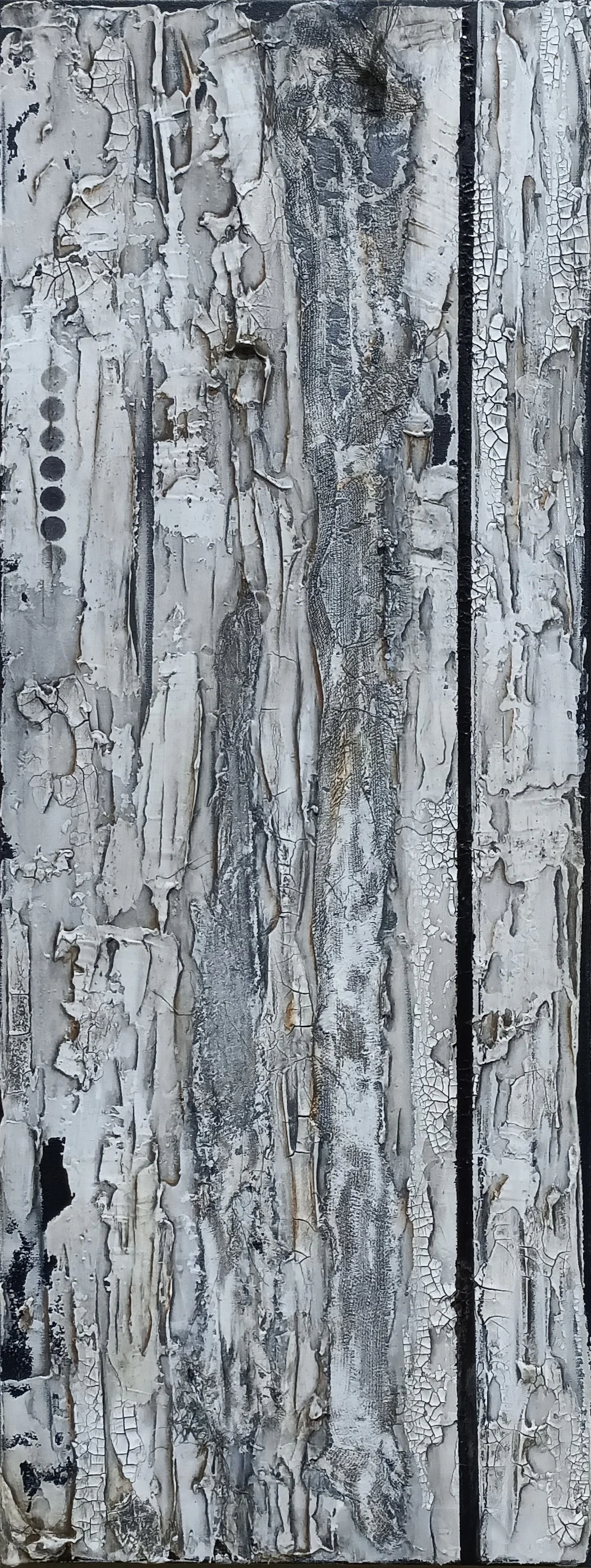 Abstract painting exploring texture and memory by Shelly Cook