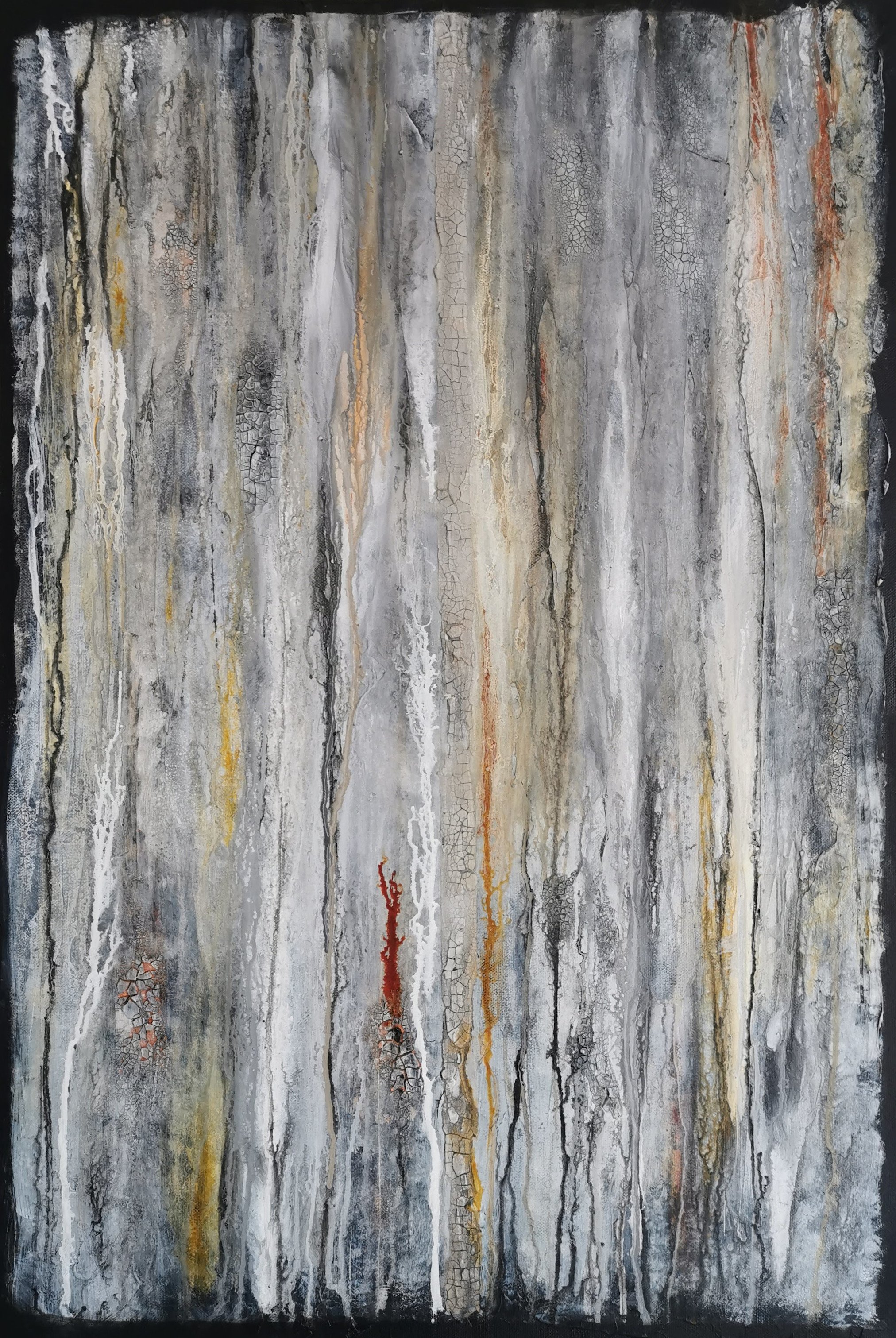 Abstract painting exploring texture and memory by Shelly Cook